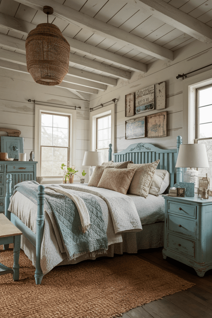 image of cottage coastal bedroom