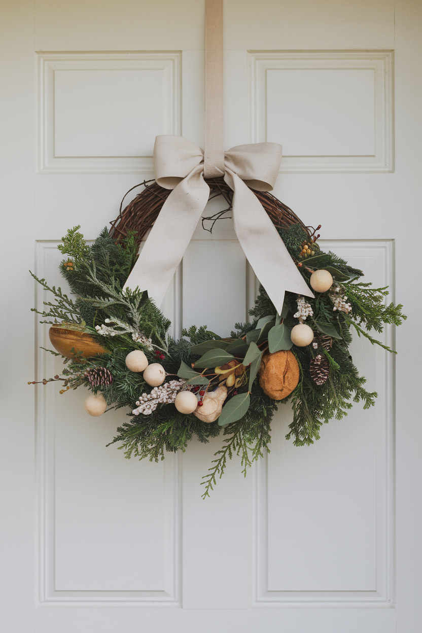 christmas minimalist scandinavian wreath