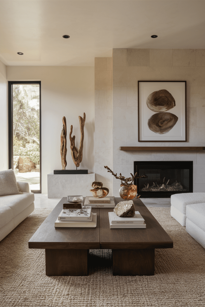 earthy living room nature inspired accessories