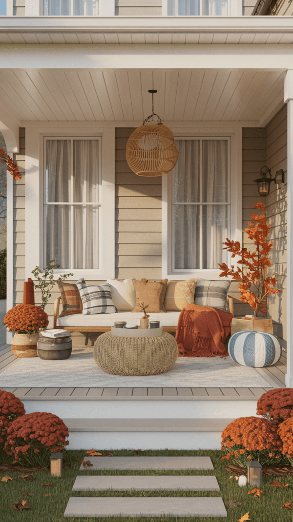 15 Cozy Fall Porch Decorating Ideas to Welcome Autumn