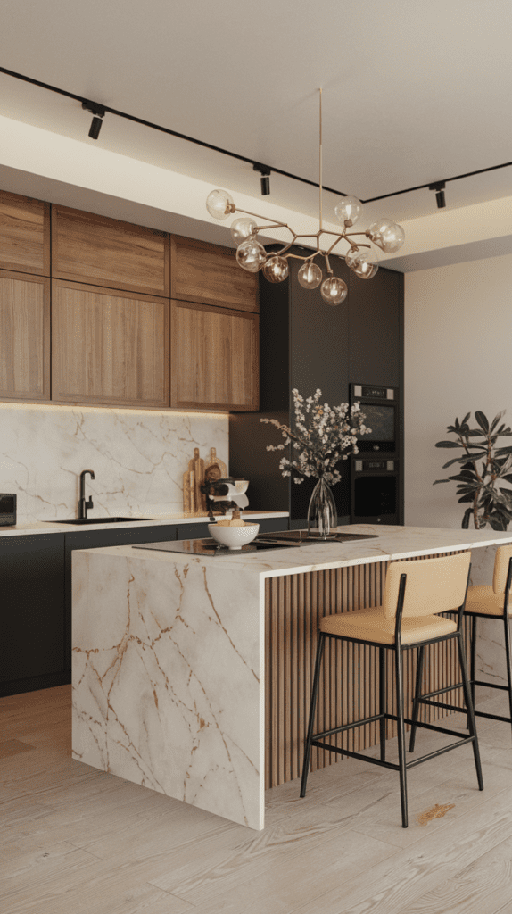 modern timeless kitchen ideas with stylish island