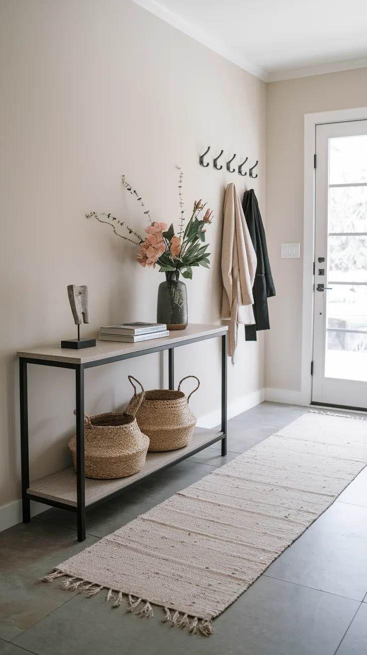 entryway decor with runner rug