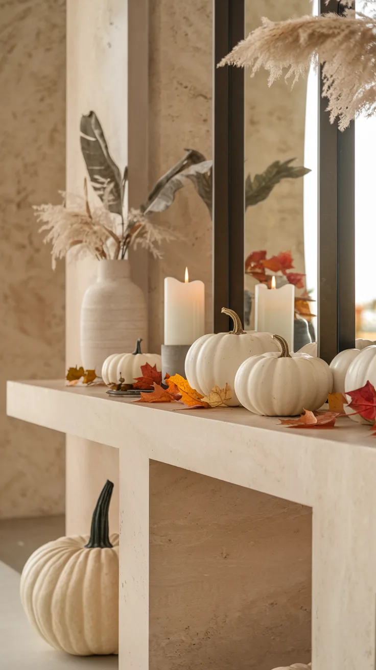 entryway decor with seasonal decor