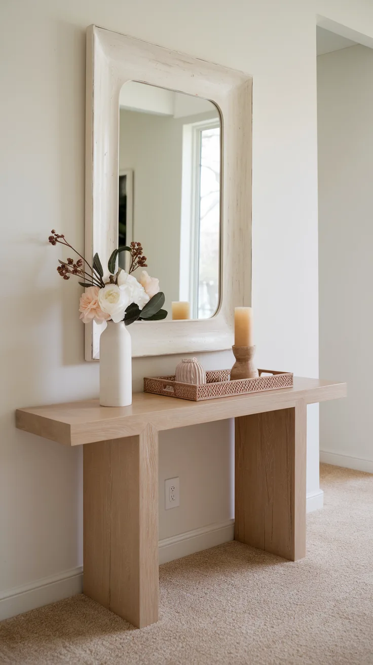 entryway decor with tray