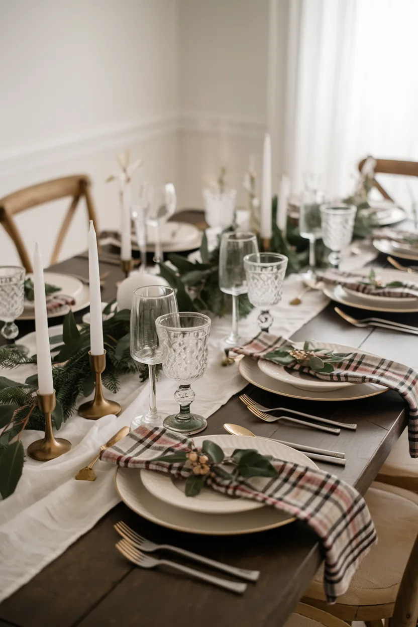 classy christmas classic plaid elements