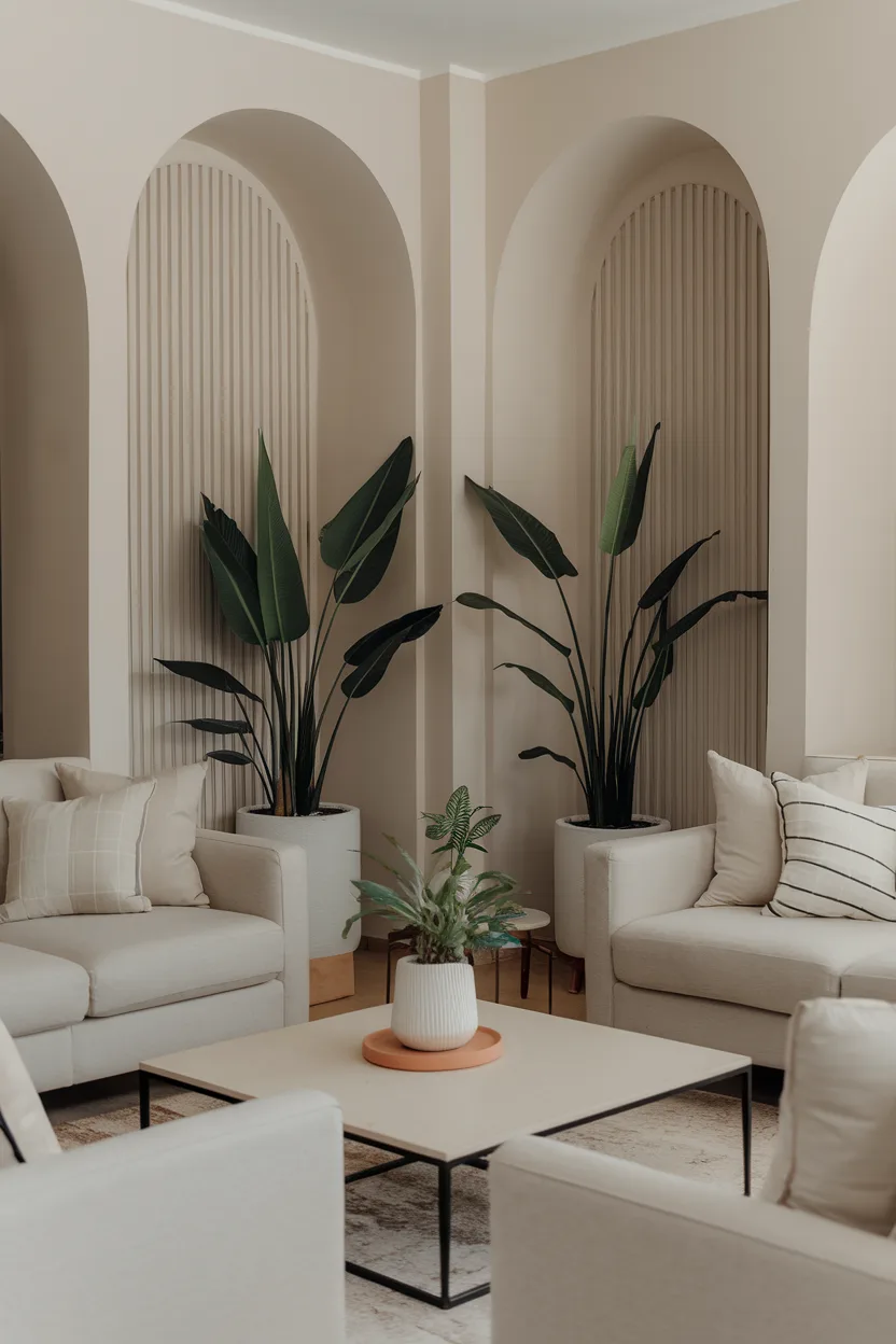 cozy living room house plants