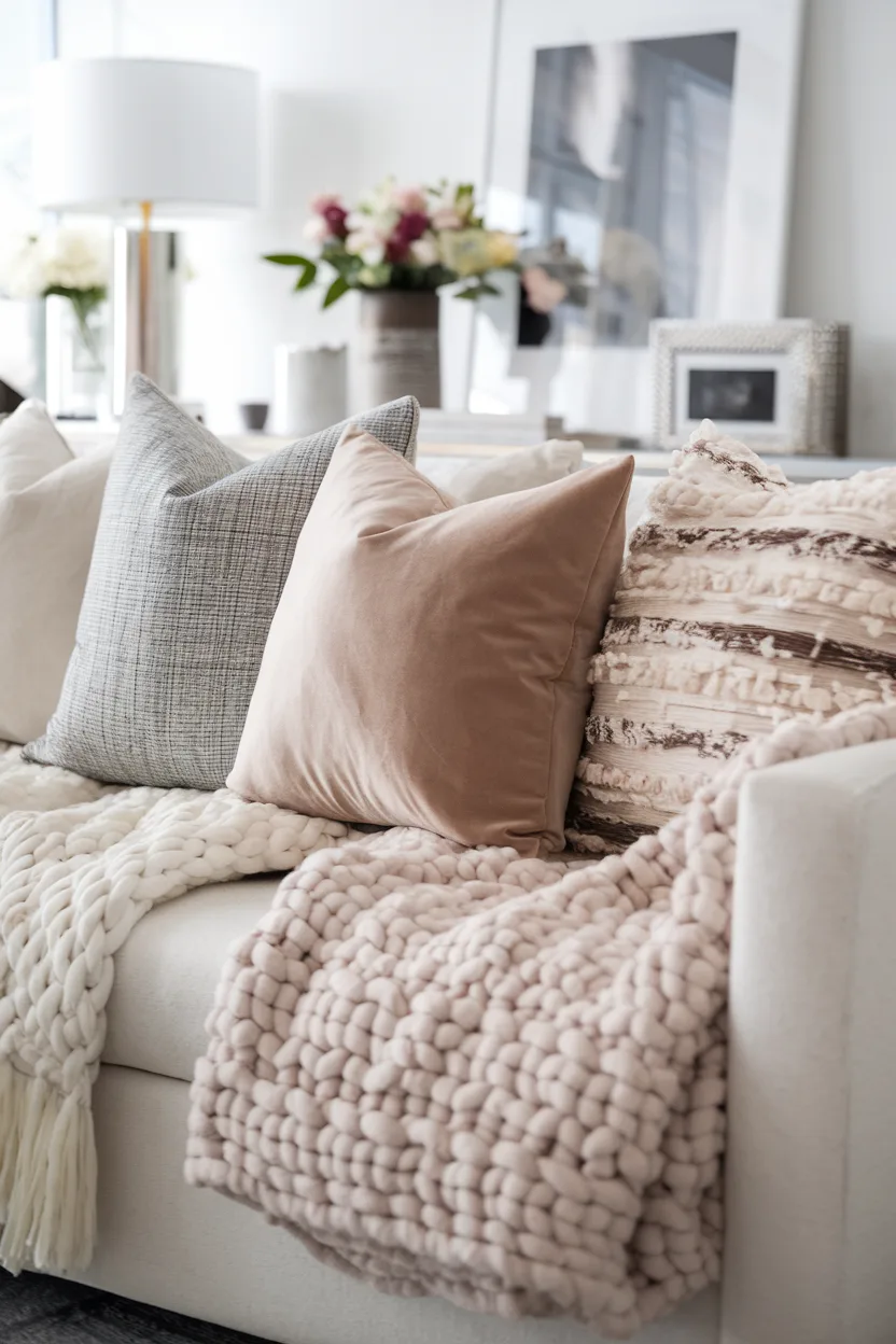 cozy living rooms soft textures