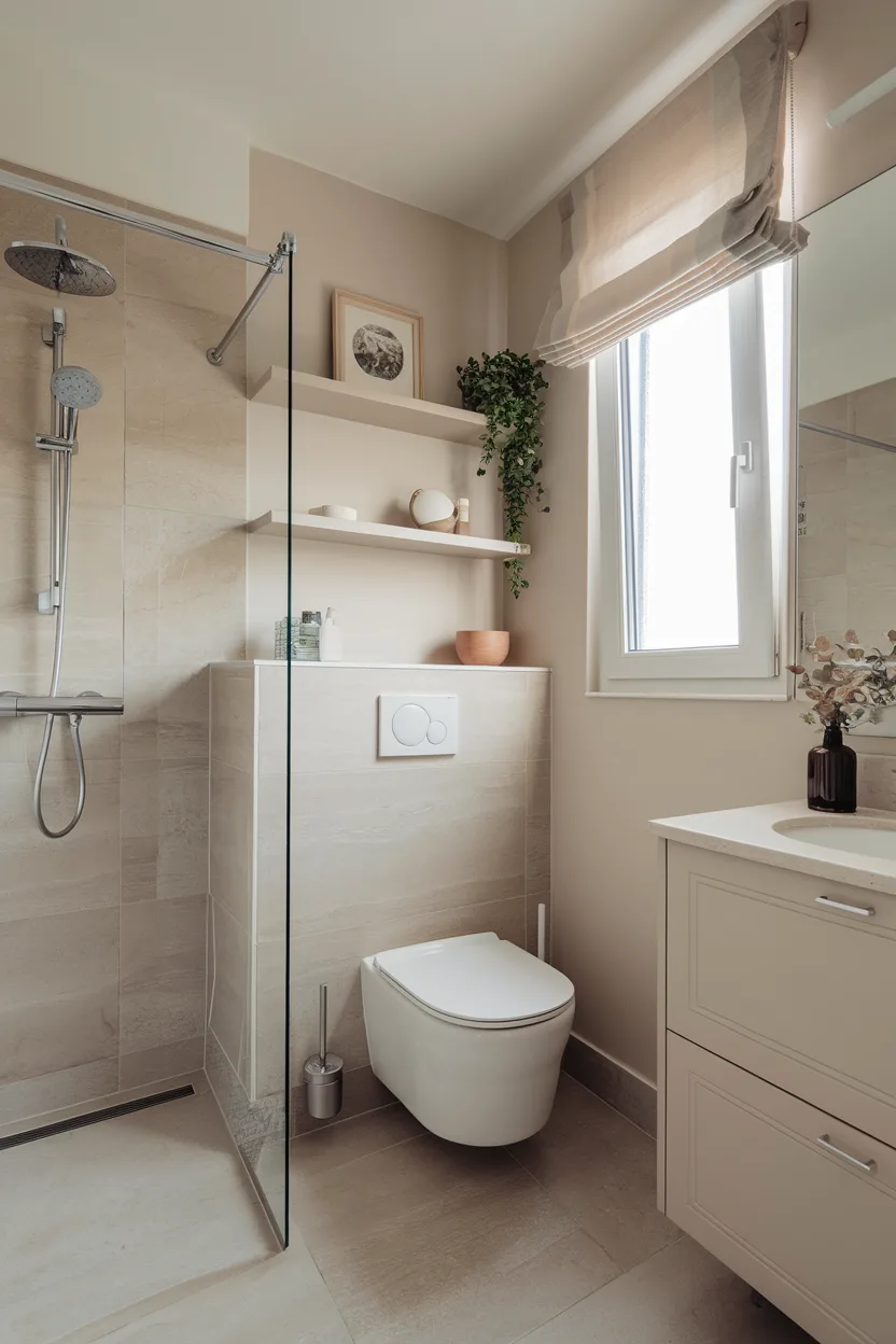 small bathroom with over the toilet space