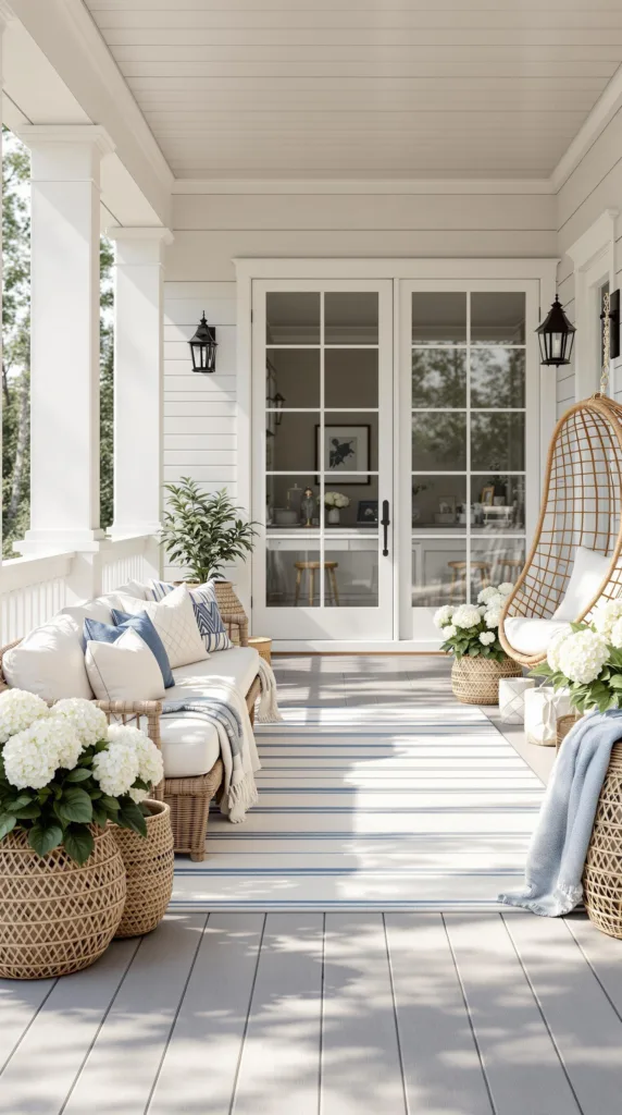 cozy porch ideas outdoor rugs