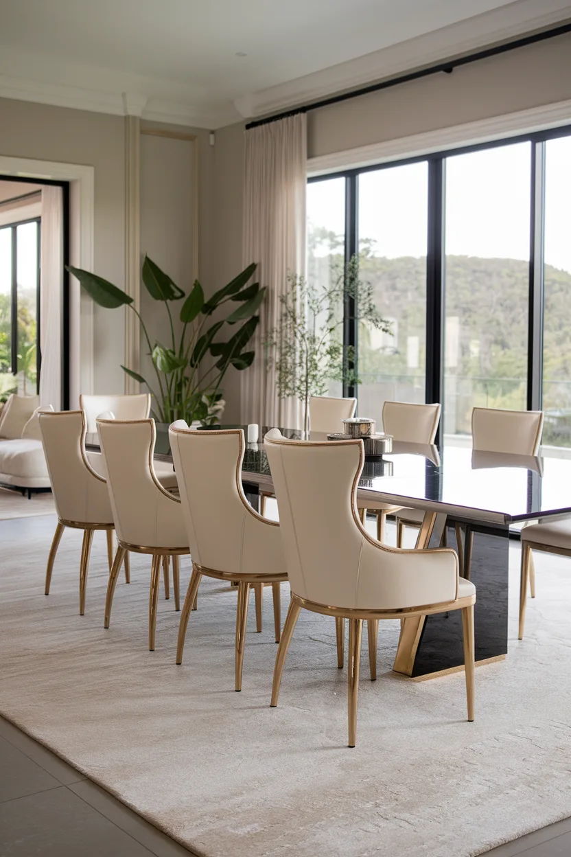 elegant dining room luxurious dining chairs