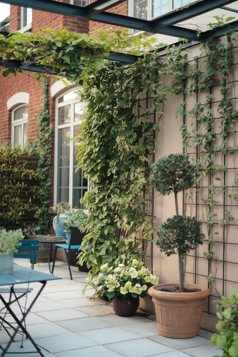 patio ideas vertical greenery