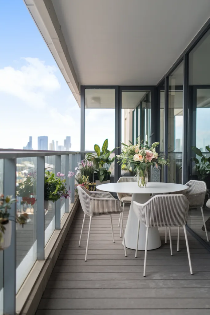 balcony a dining space