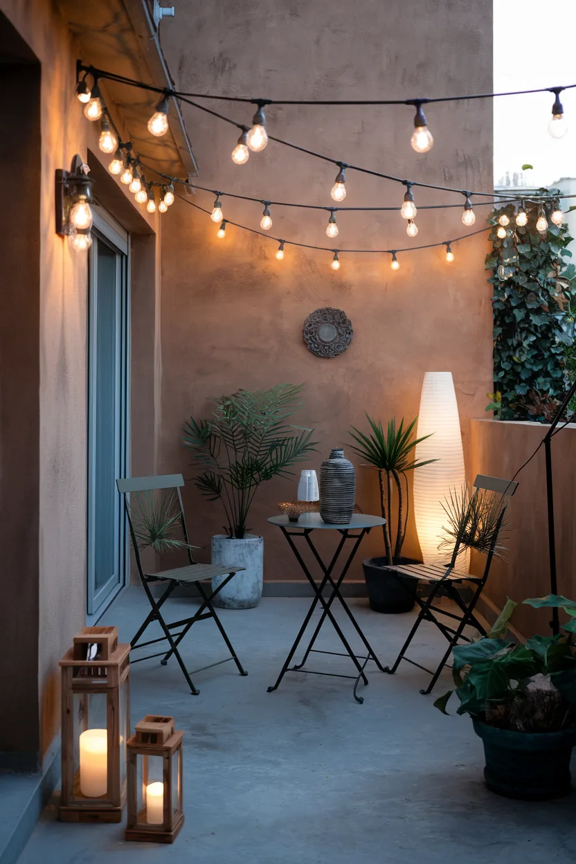 balcony layered lighting