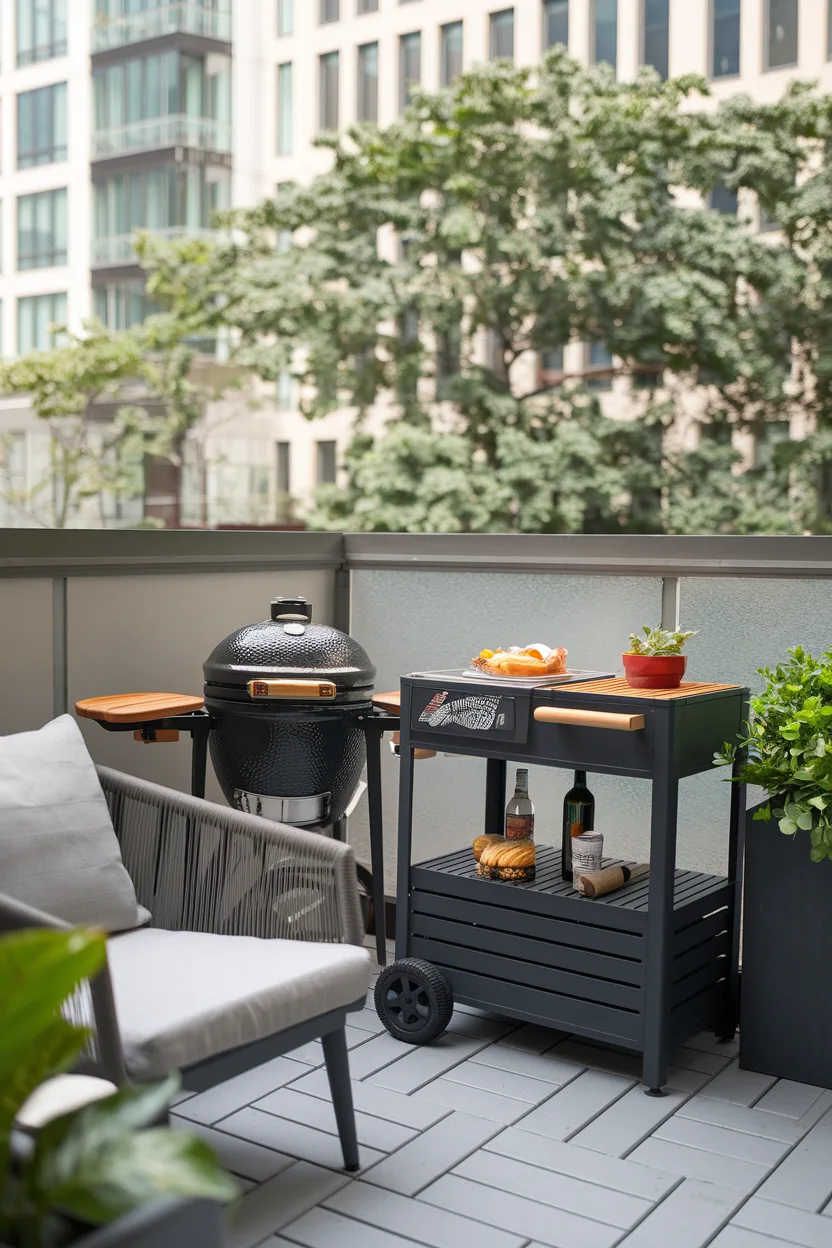 balcony mini outdoor kitchen