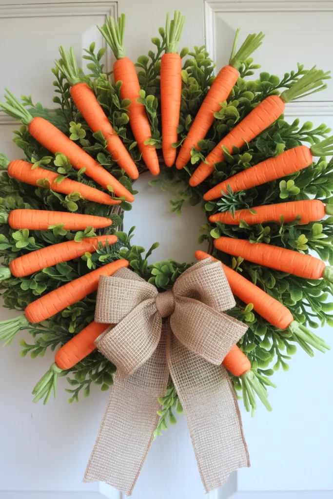 easter wreath ideas carrots