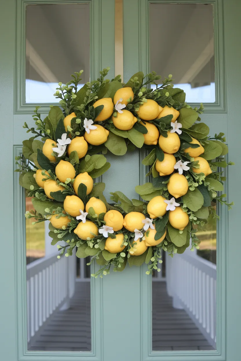 easter wreath lemon