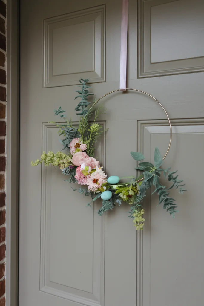 easter wreath minimalist