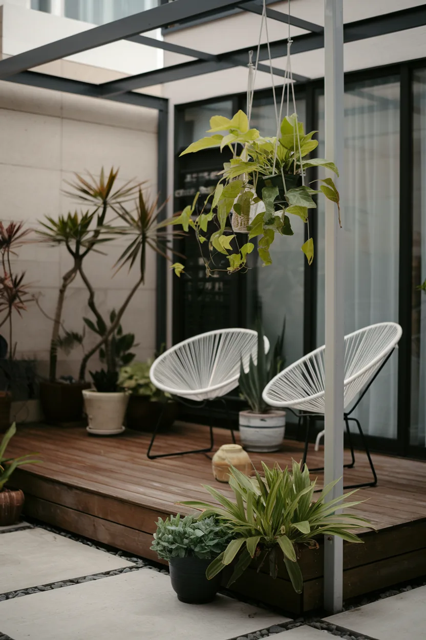 small garden hang plants