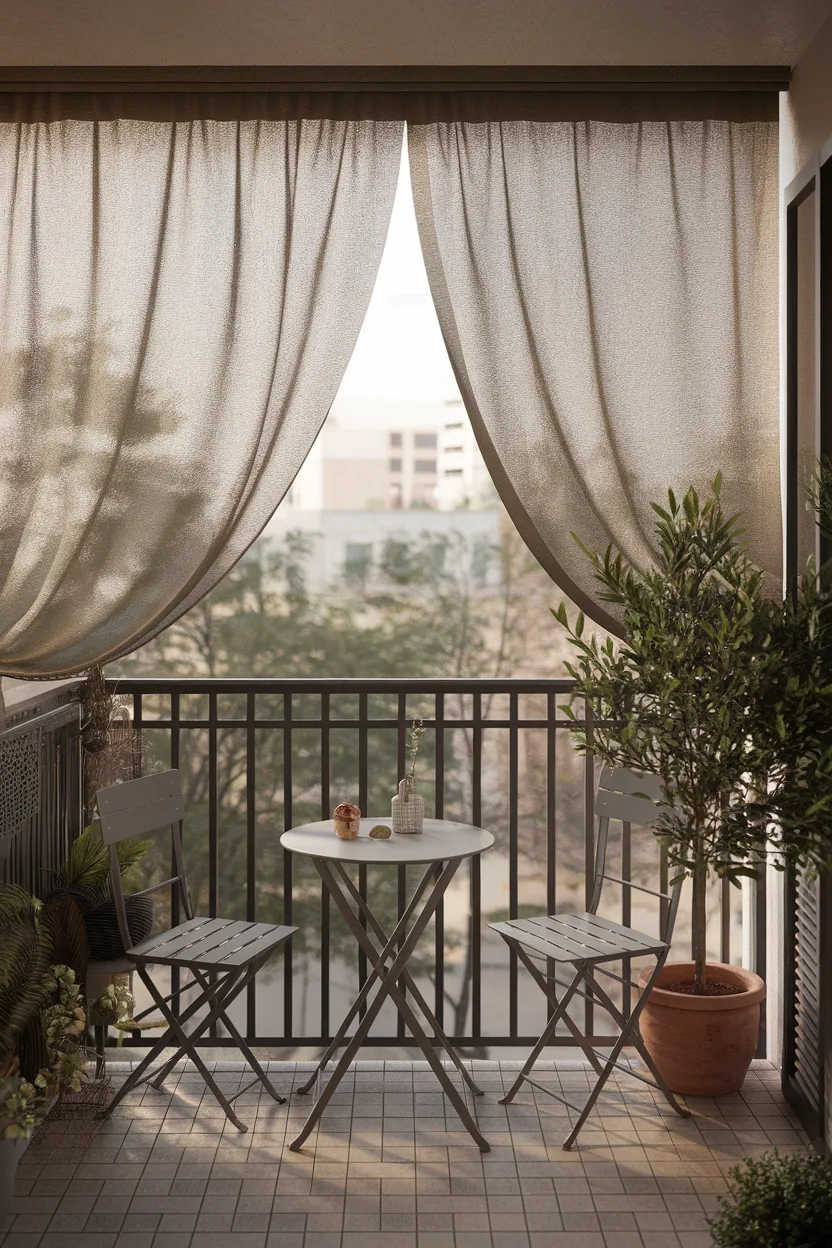 smart ways balcony decor privacy curtains