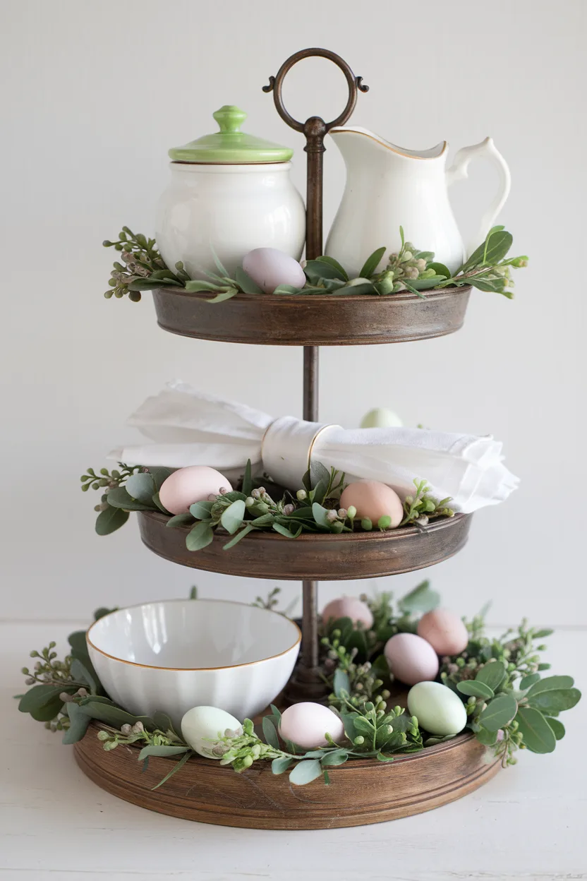 spring tiered tray functional