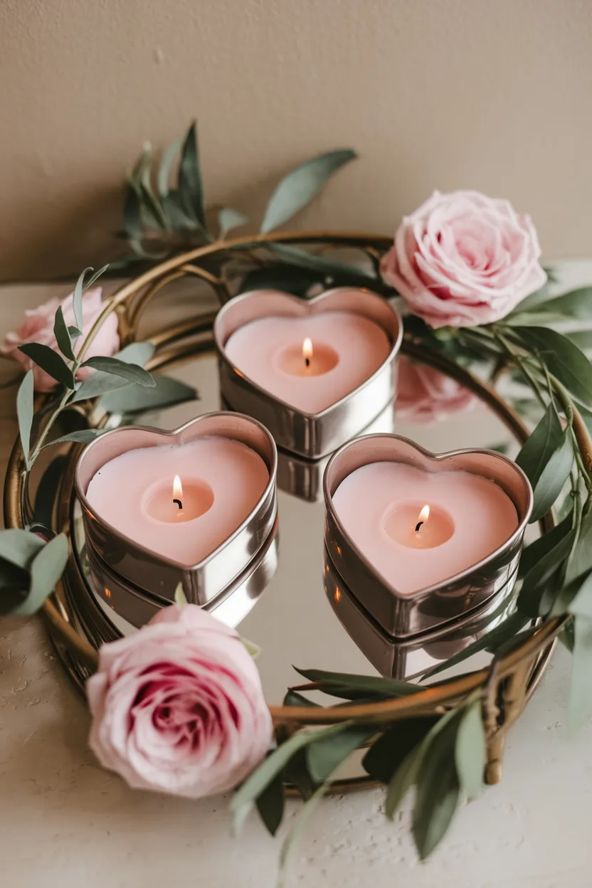 valentines centerpiece candle holder