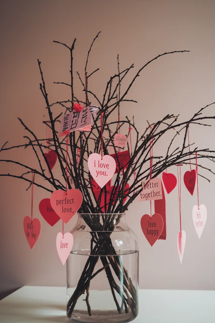 valentines centerpiece diy heart tree