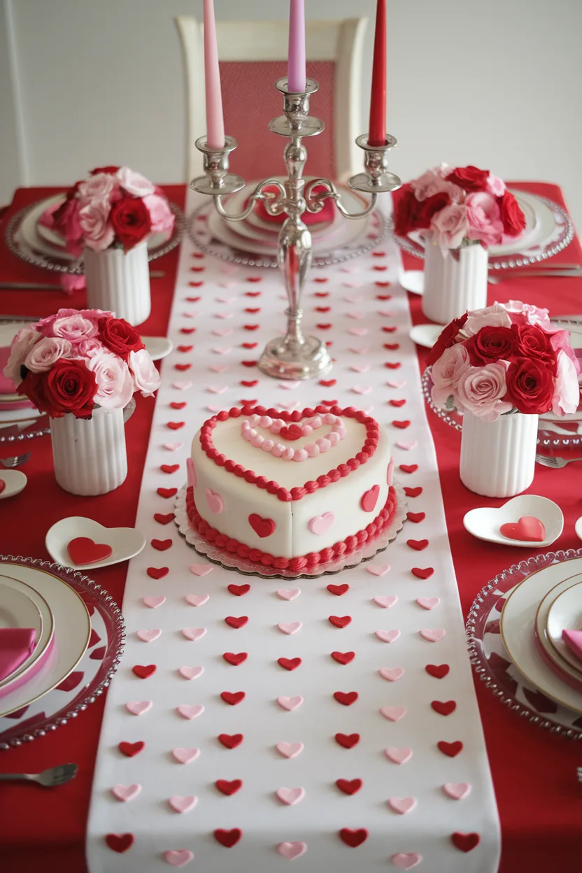 valentines centerpiece table runner