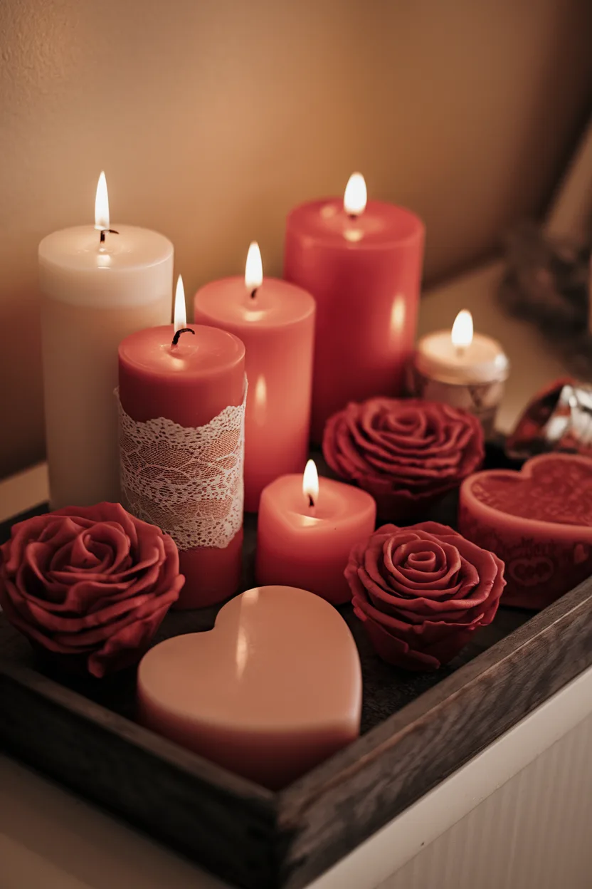 valentines day decoration candles