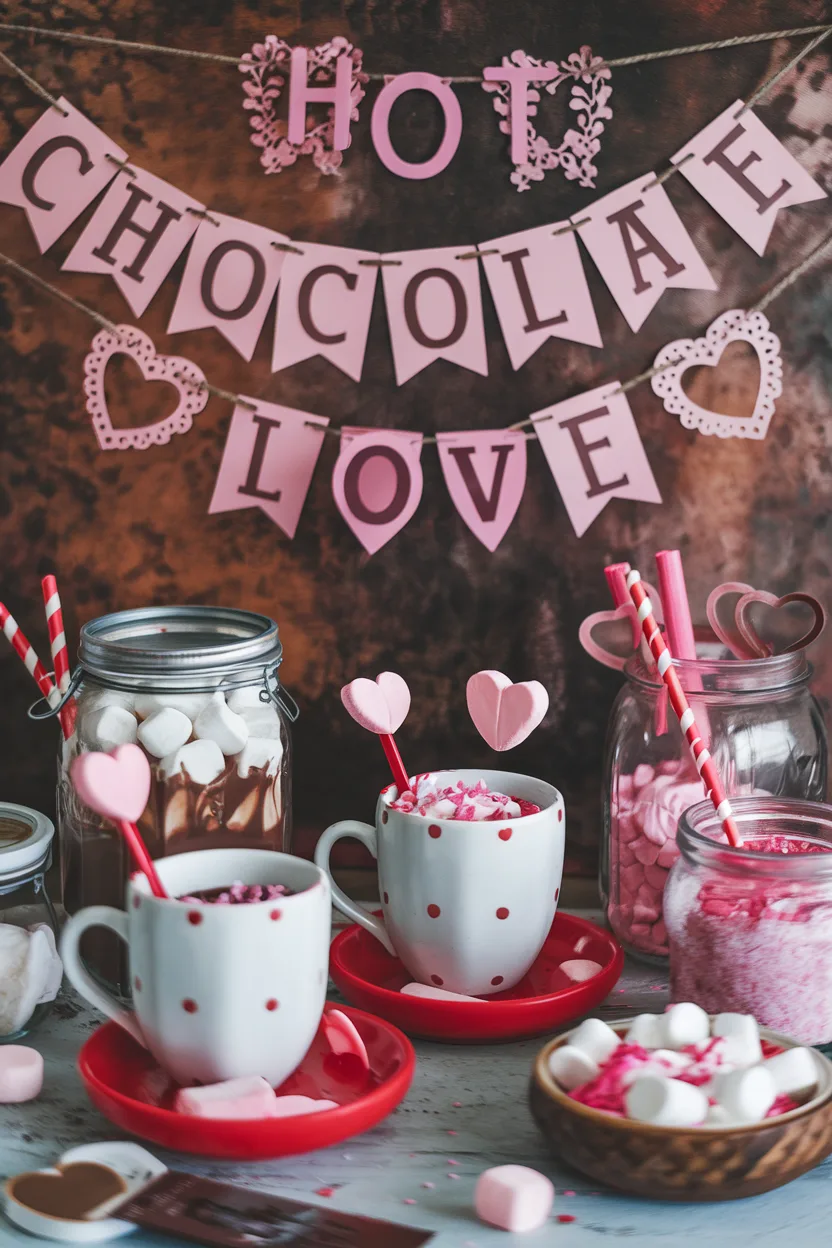 valentines decoration hot chocolate station