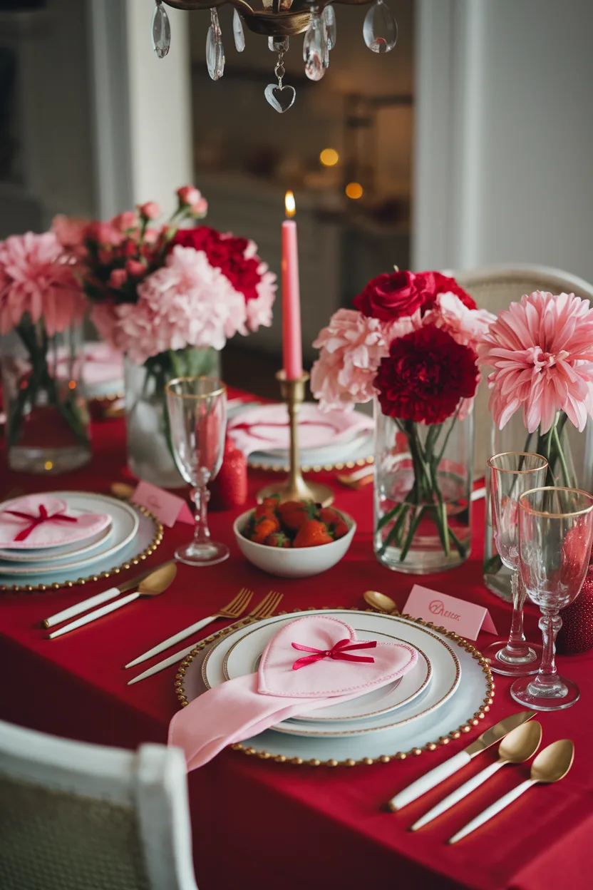 valentines decoration tablesetting