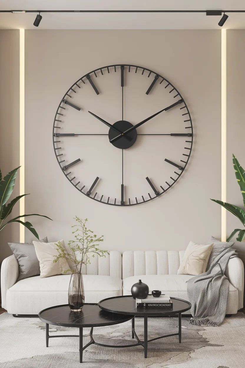 empty wall ideas wall clock