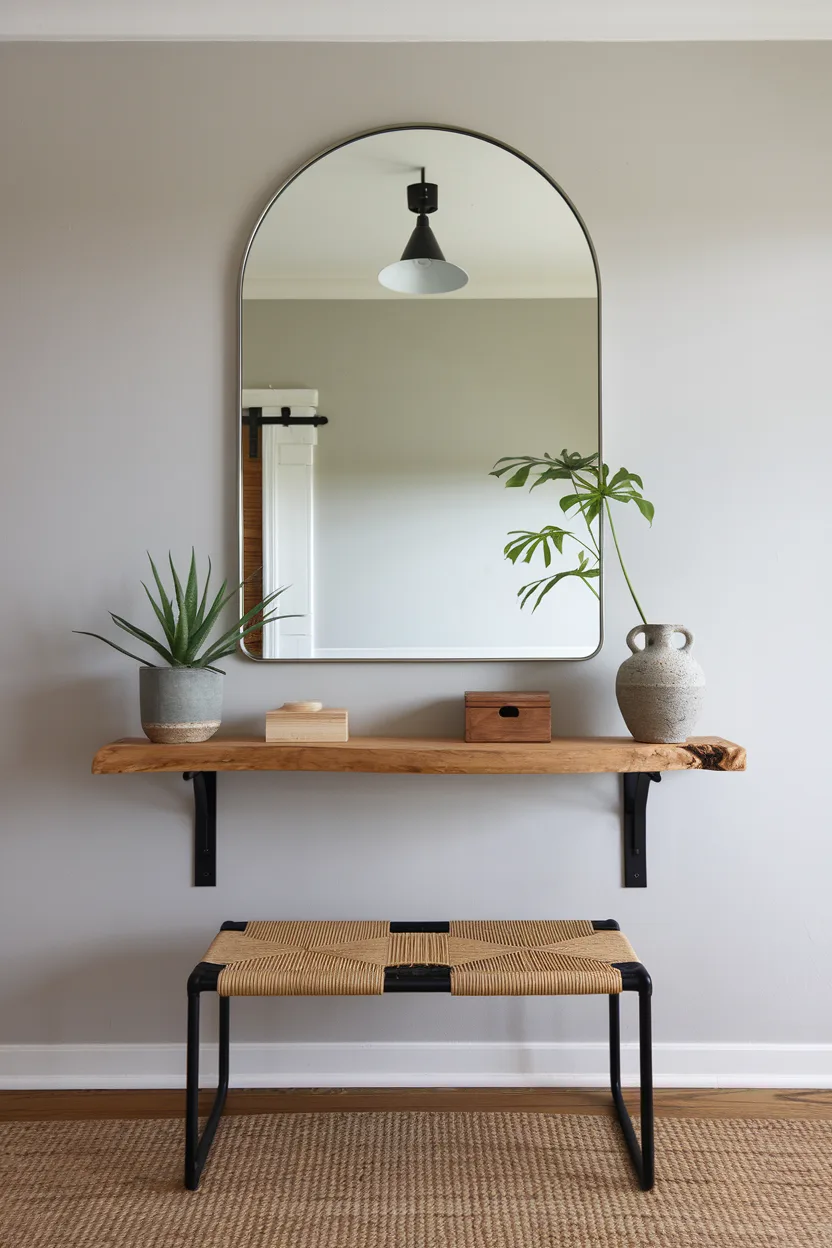 foyer decor ideas with a mirror to reflect light