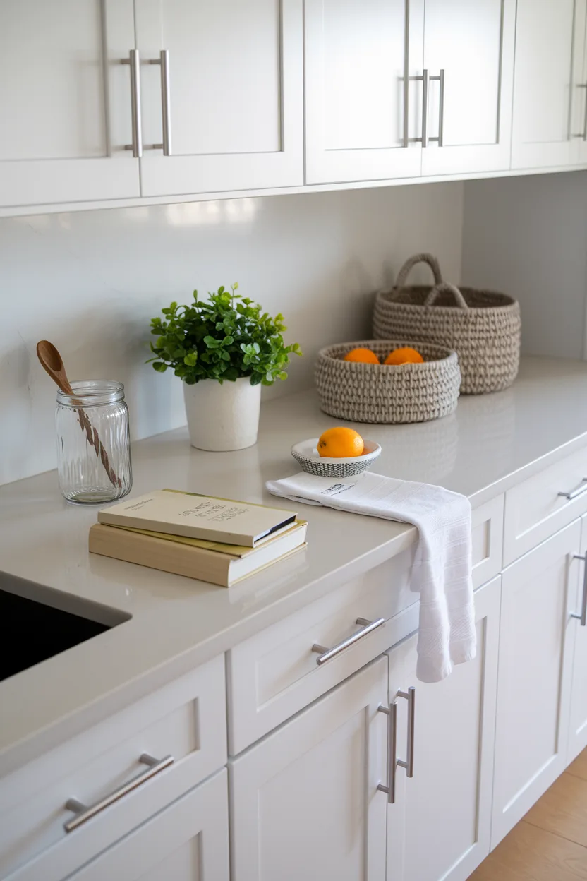 kitchen countertop woven baskets