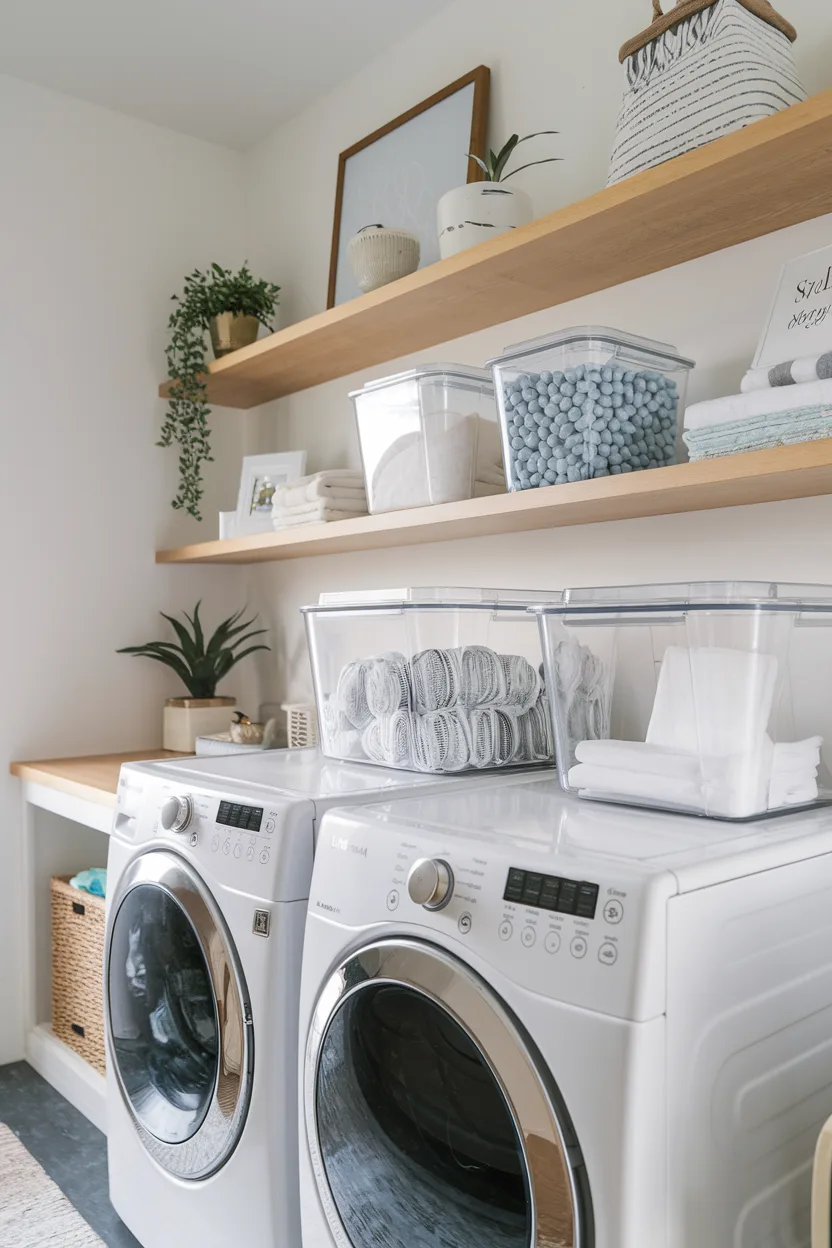 laundry room clear containers