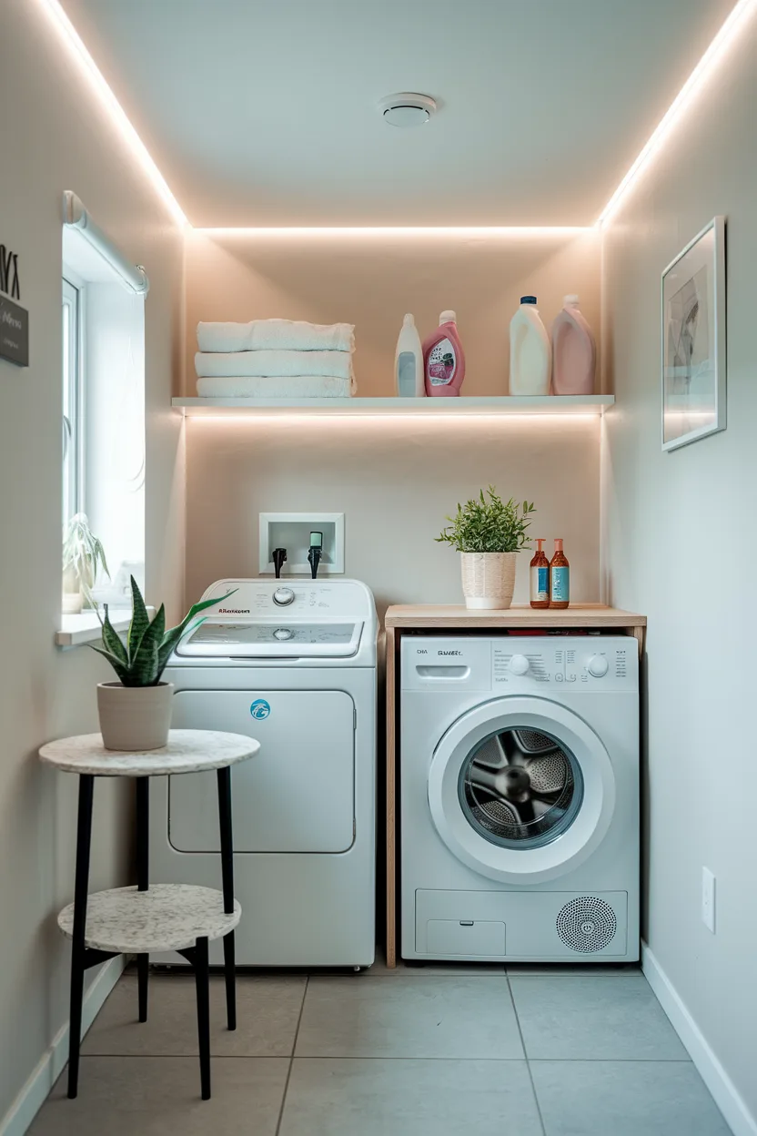 laundry room lighting with soft leds