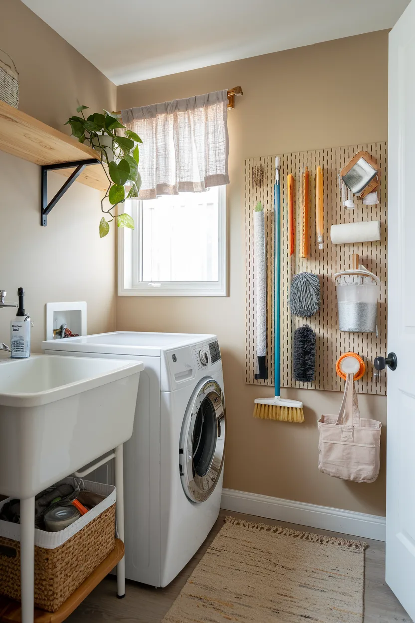 laundry room pegboard