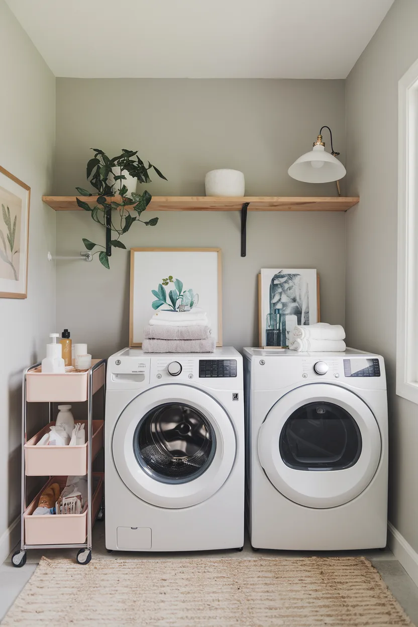 laundry room slim rolling cart