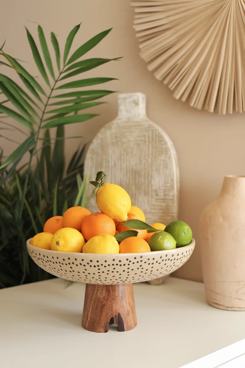 spring decorating ideas decorative fruit bowl