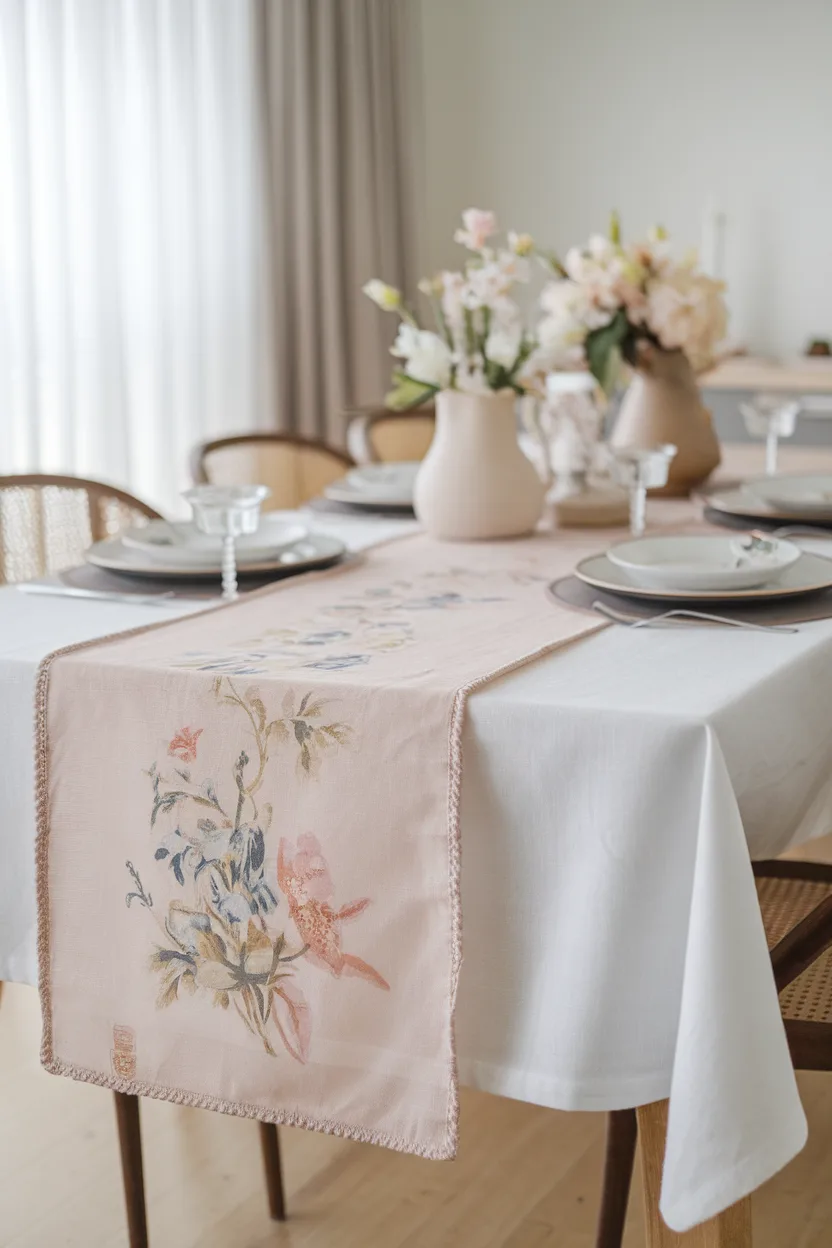 spring decorating ideas light table runner