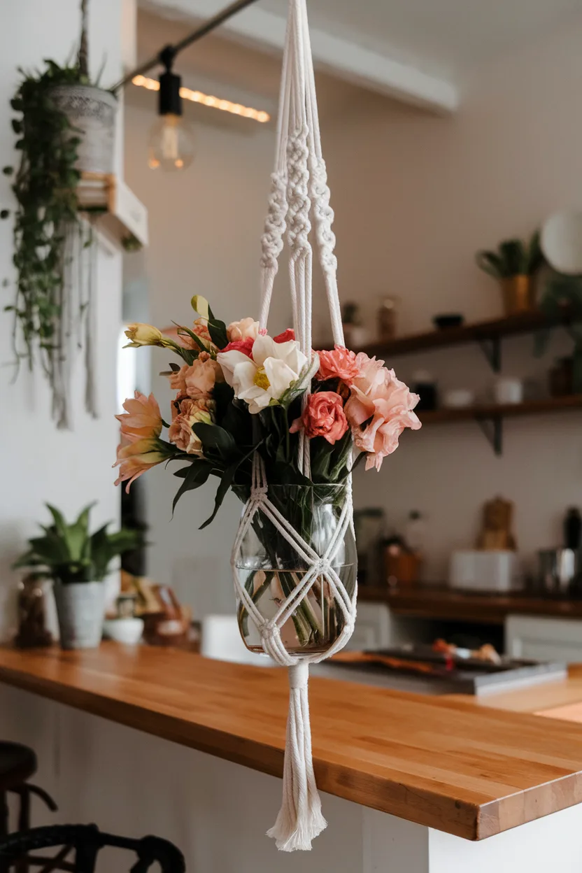 vase decorating ideas macrame vase holders