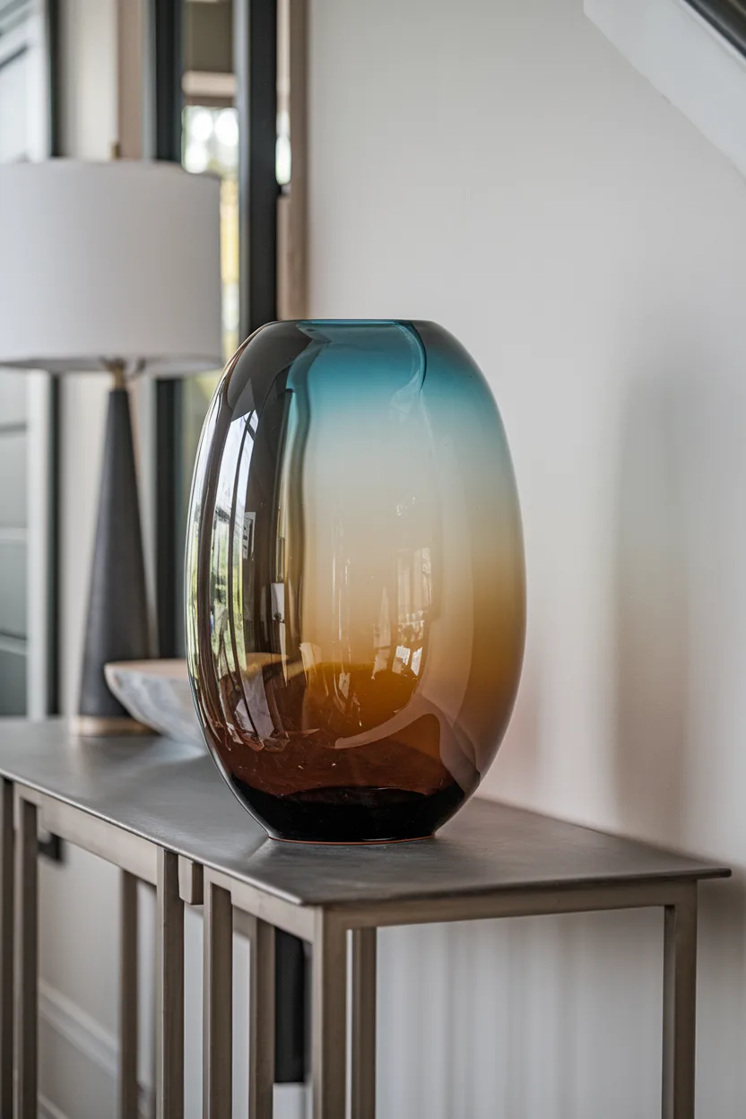 vase decorating ideas with ombre or gradient glass