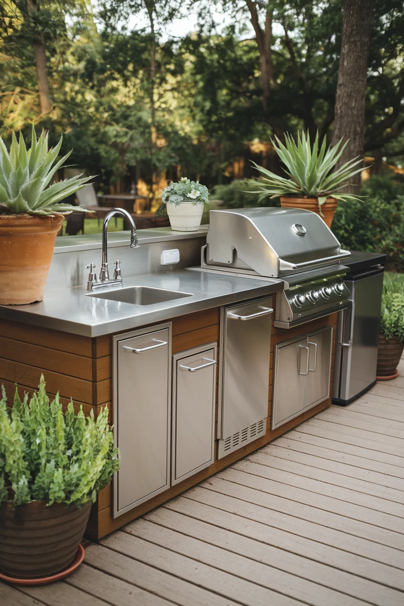 outdoor kitchen stainless steel