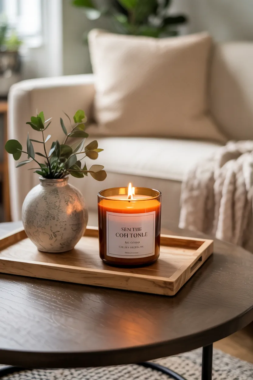 coffee table scented candle