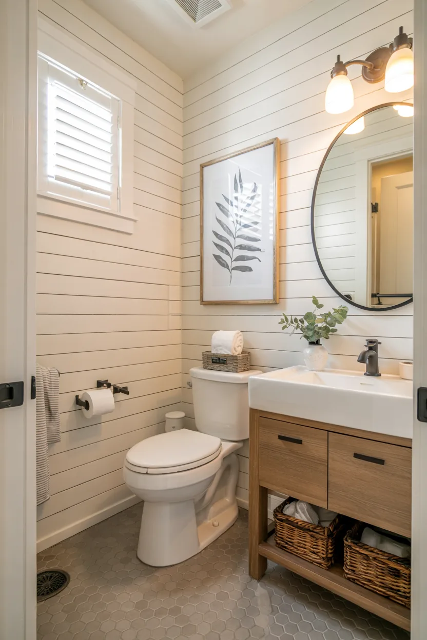 toilet room neutral colors