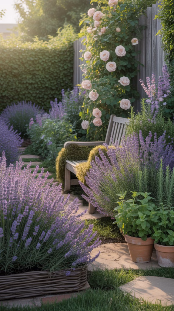 the fragrant herb and lavender corner
