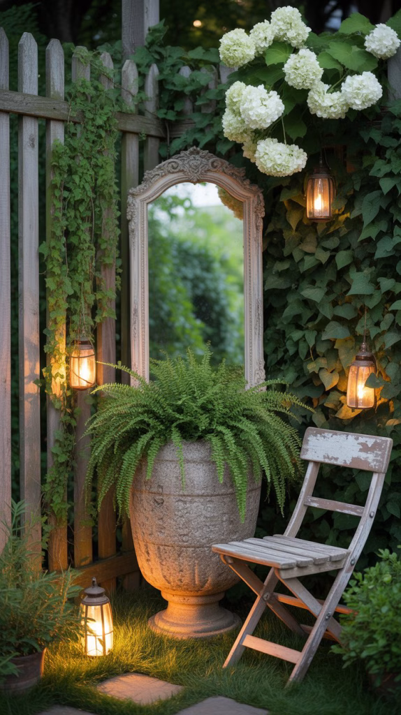 the mirror and ivy illusion garden