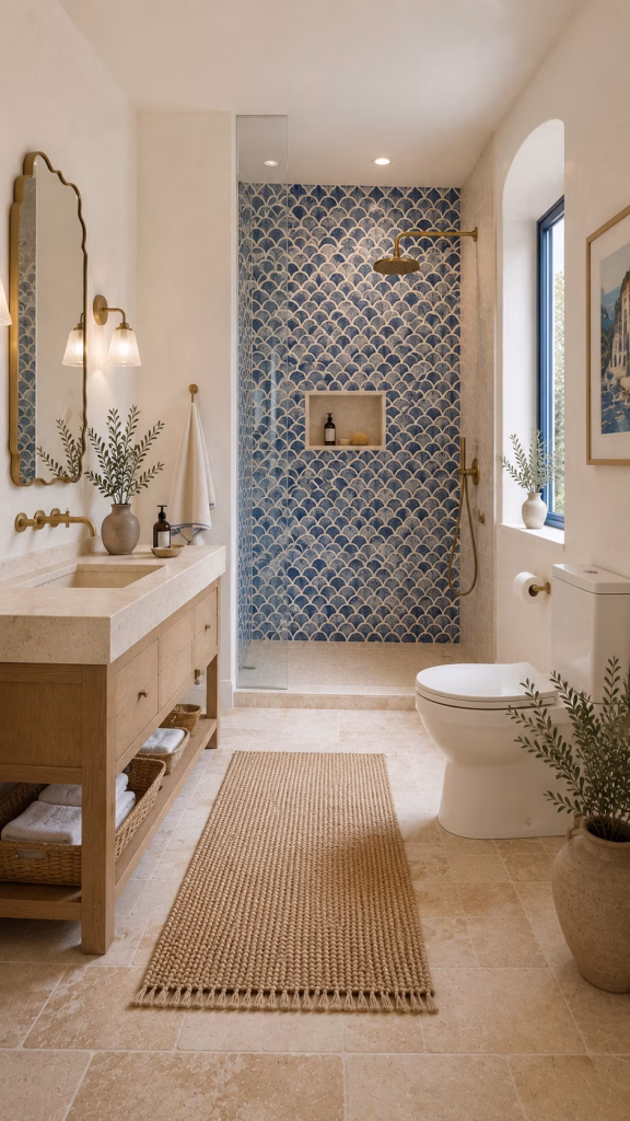 amalfi tile bathroom