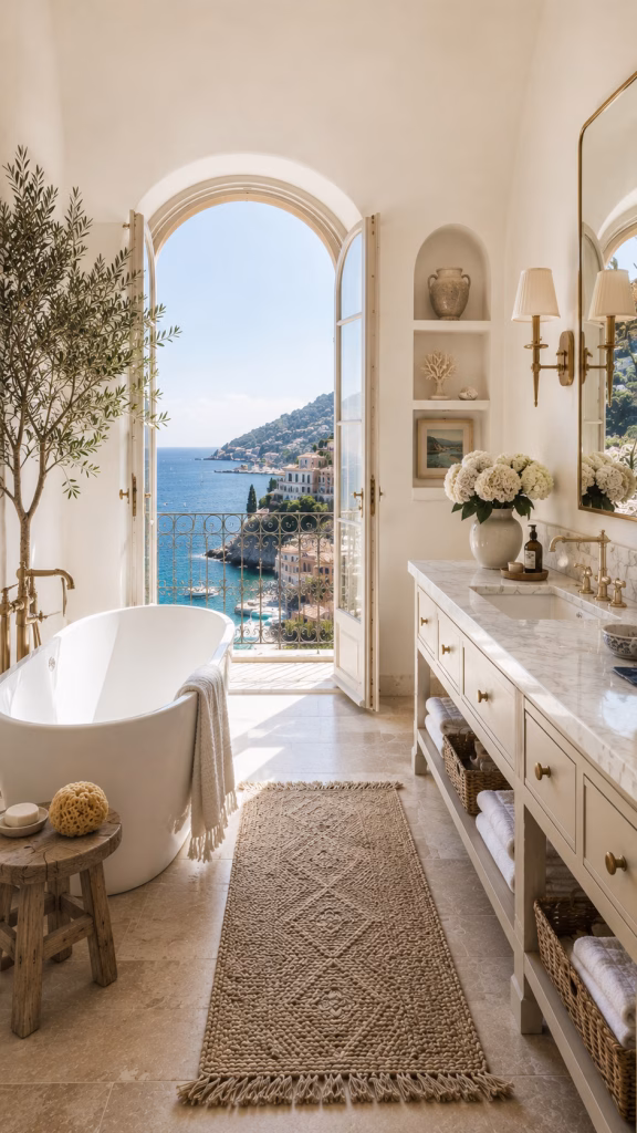 french riviera coastal bathroom