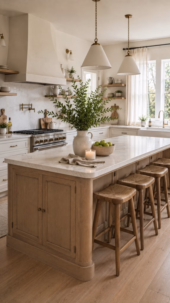 the fresh greenery centerpiece