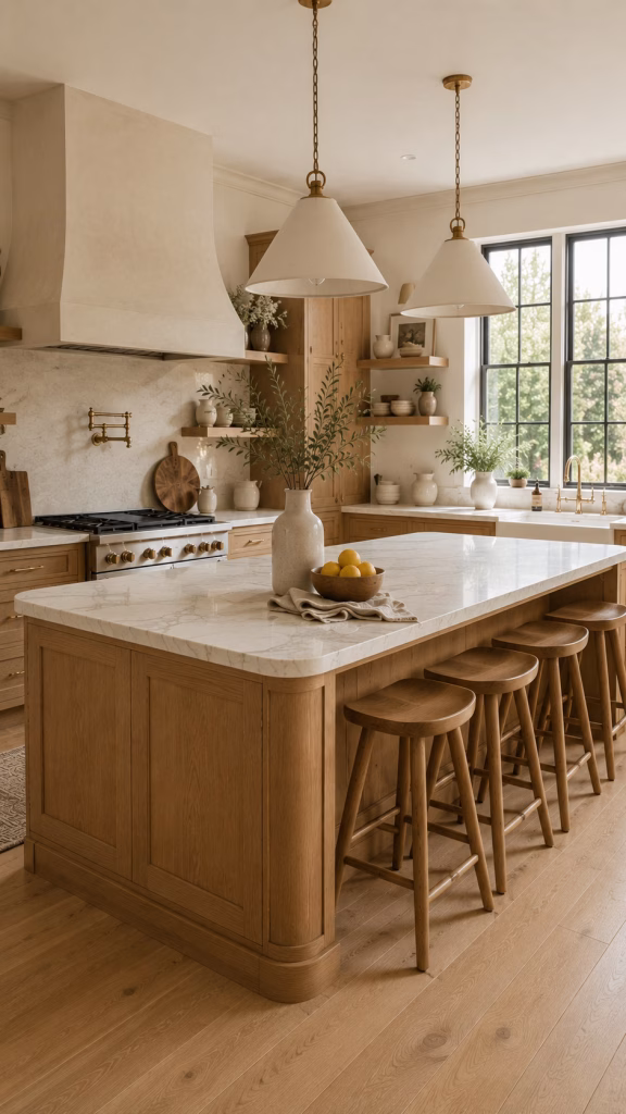 the marble and wood layered trio